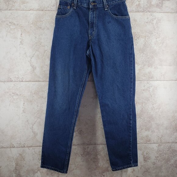 Classic Dark Wash Levis Mid Rise Mom Jeans Pants Relaxed Misses Size 10 Medium - Picture 3 of 9